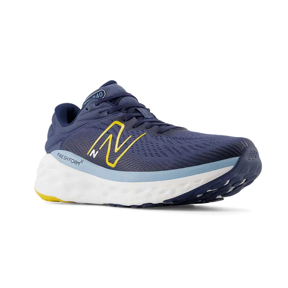 Energy Return Plate Men's Fresh Foam X 840v1 Running Shoe - Vintage Indigo/Ginger Lemon - Wide (2E)
