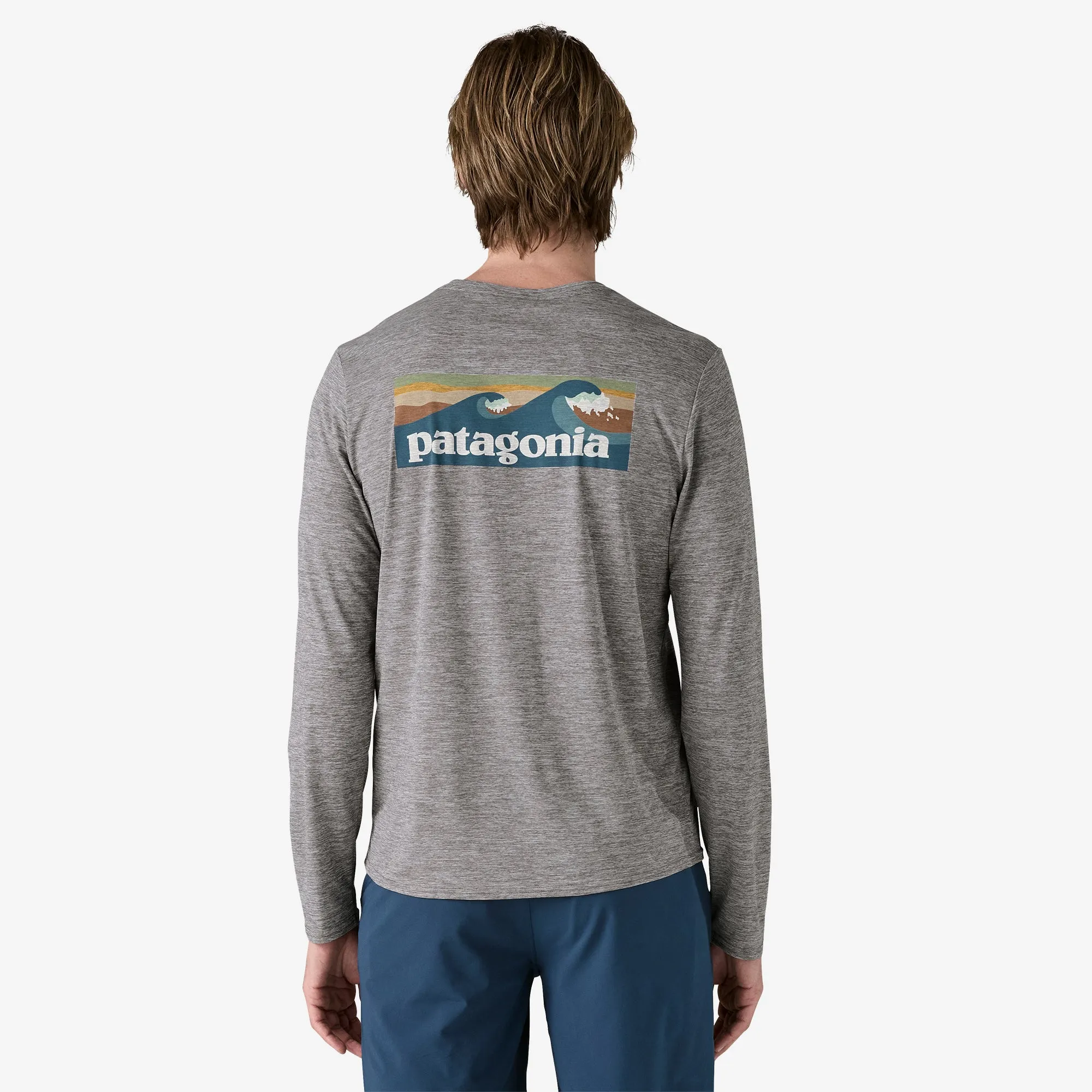 ThermalRegulating Layer Men's Long-Sleeved Capilene? Cool Daily Graphic Shirt - Waters