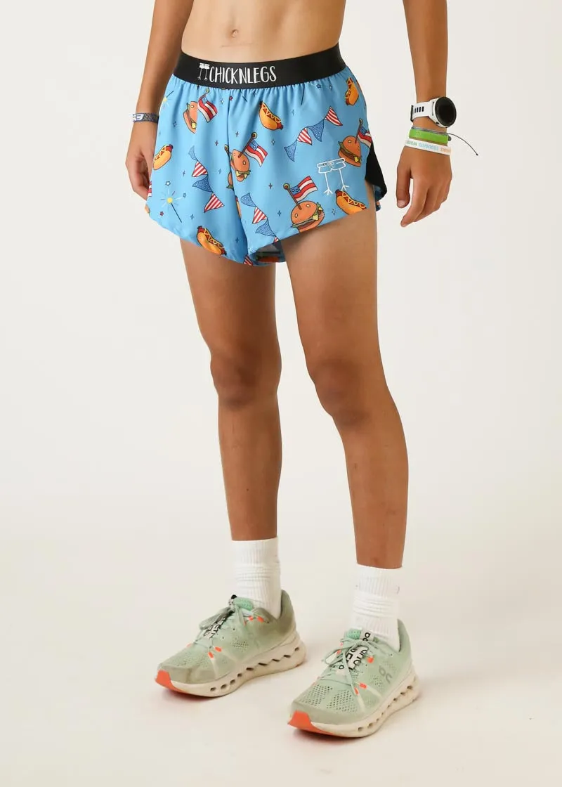 Travel Clothing Versatile Shorts Men's USA Cookout 2" Split Shorts