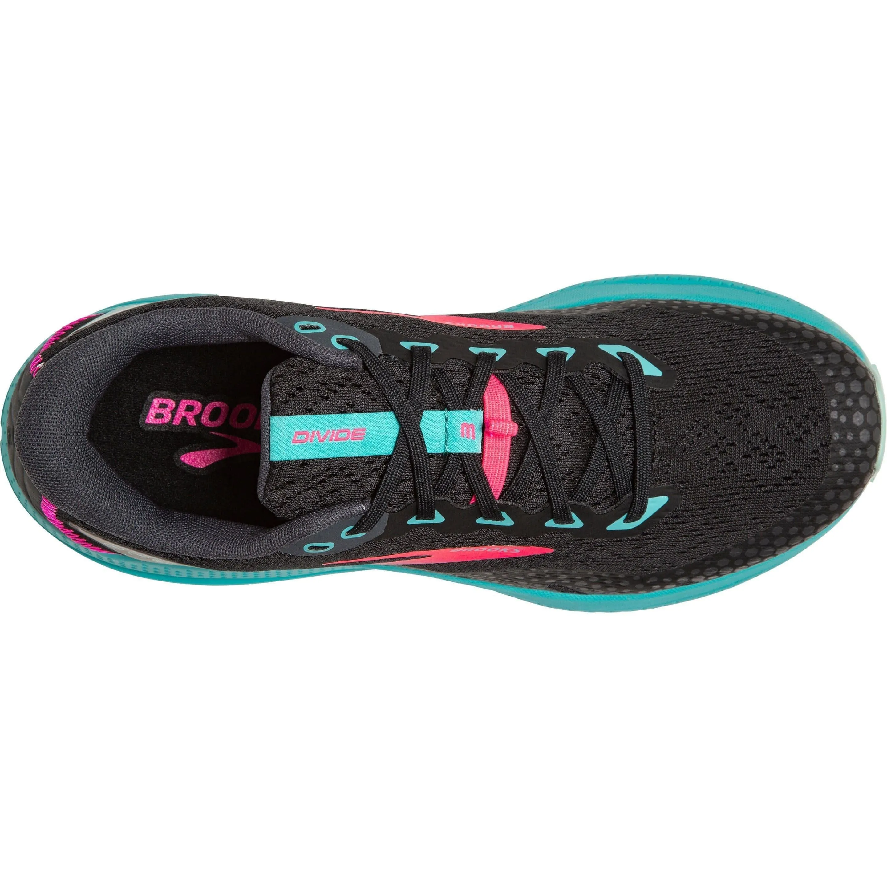 Brooks Divide 3 Womens Trail Running Shoes - Black Ergonomic Heel Tab Impact Dispersion Tech