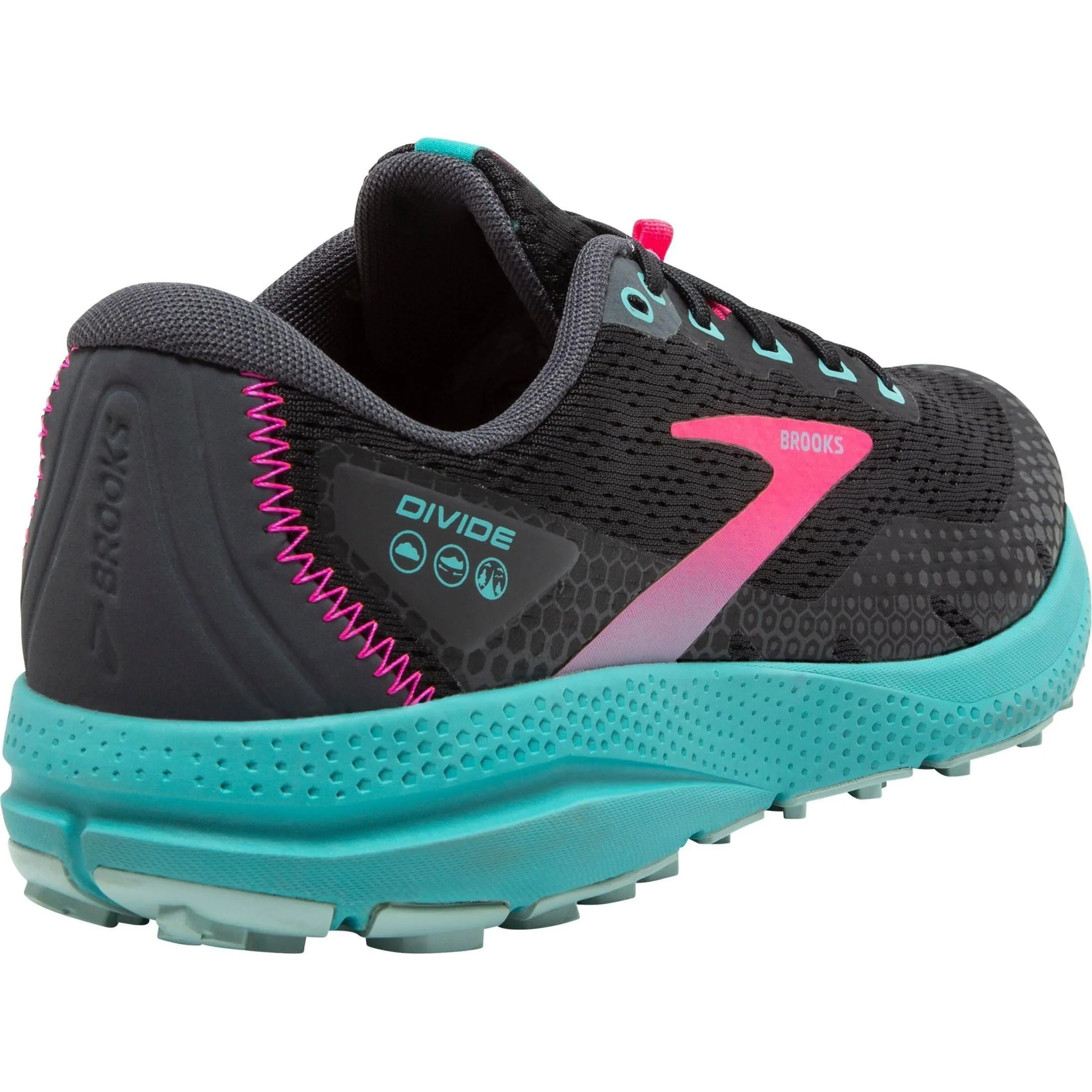 Brooks Divide 3 Womens Trail Running Shoes - Black natural motion trail shoes