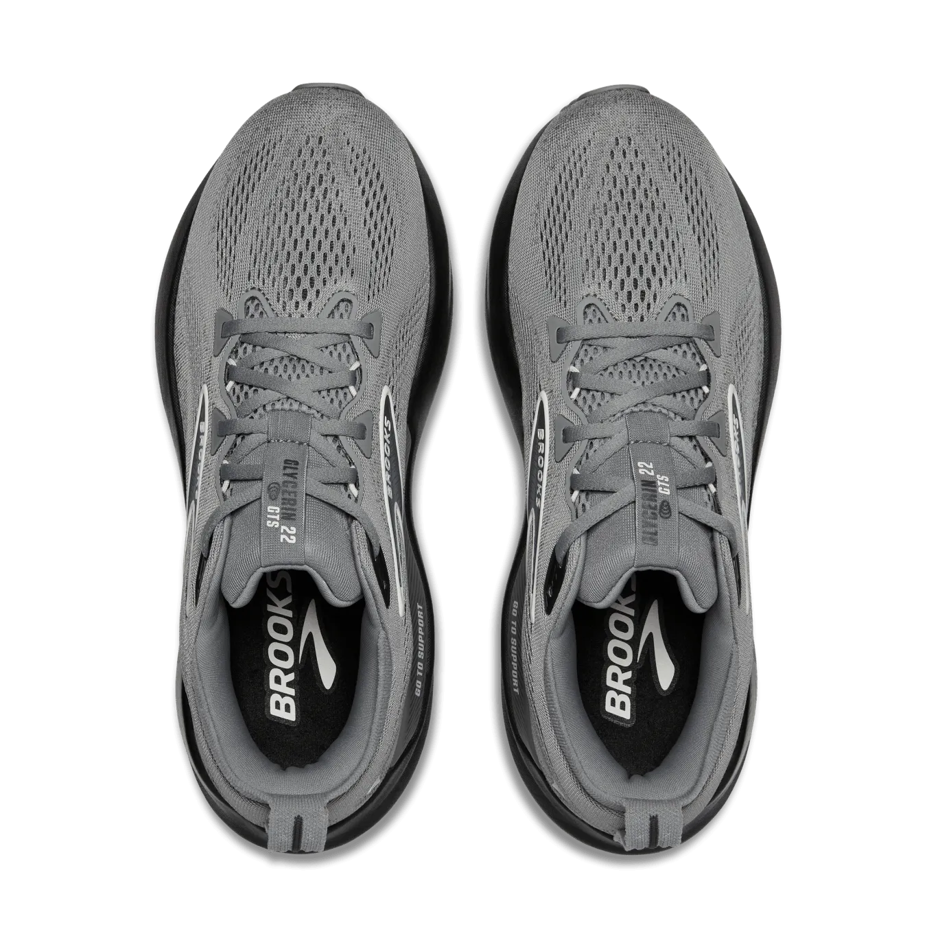 Brooks Glycerin GTS 22 (WIDE) - Mens Cushioned Footbed orthotic - friendly - design - compatibility shoes