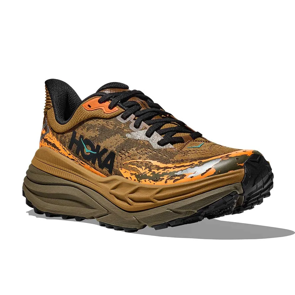 Men's Stinson 7 Trail Running Shoe - Honey/Antique Olive - Regular (D) neutral trail running shoes