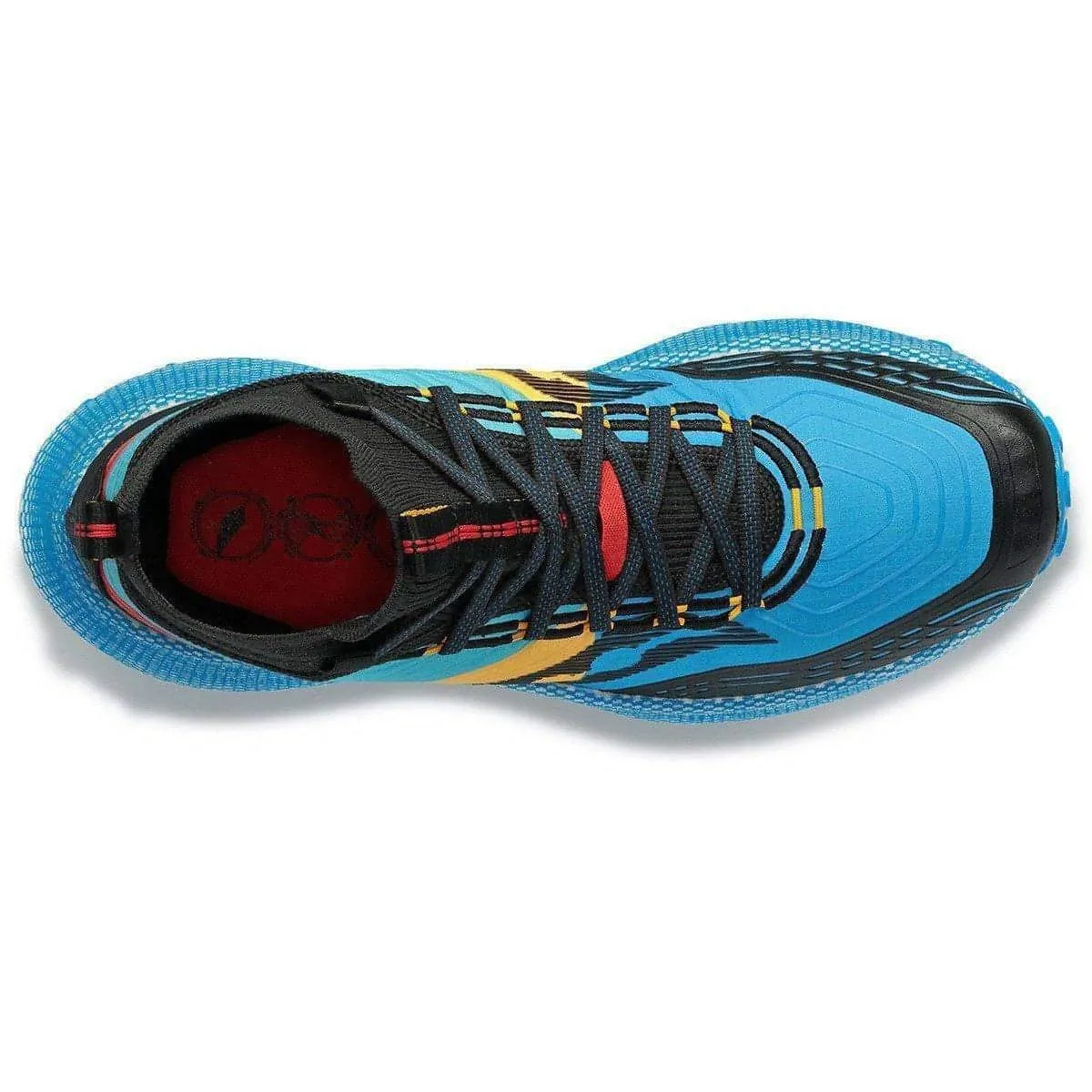 trail exploration sneakers Saucony Endorphin Mid Mens Trail Running Shoes - Blue
