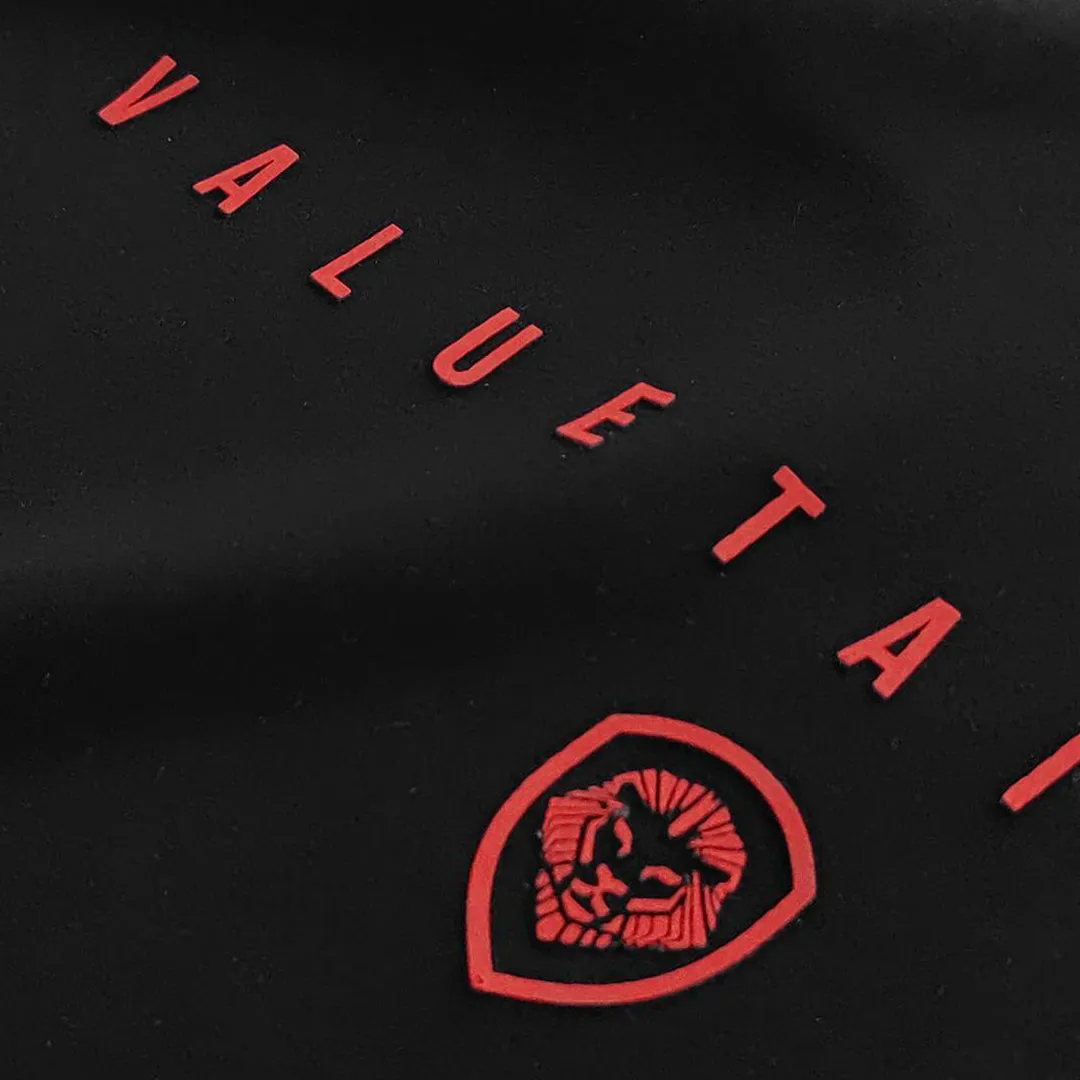 Minimal Layers Urban Casual Look Valuetainment Black and Red Lion Shield Pullover Performance Hoodie