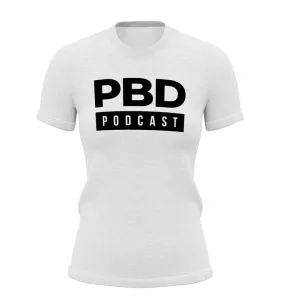 Women's PBD Podcast White Short Sleeve T-Shirt Cool Vibes Trendy Look