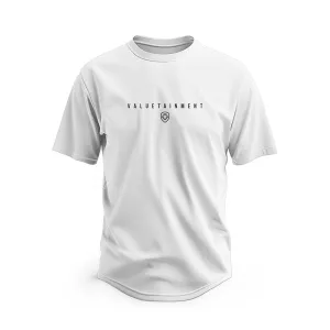 Valuetainment Premium Curved Hem White Short Sleeve T-Shirt informal gathering