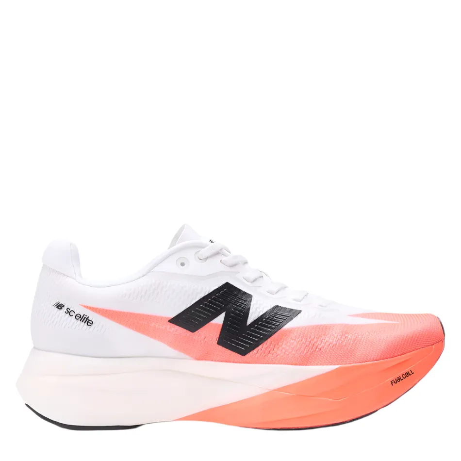 Foot Structure Snowy Terrain New Balance Men's FuelCell SuperComp Elite v5 Running Shoes in Urgent Red AW25