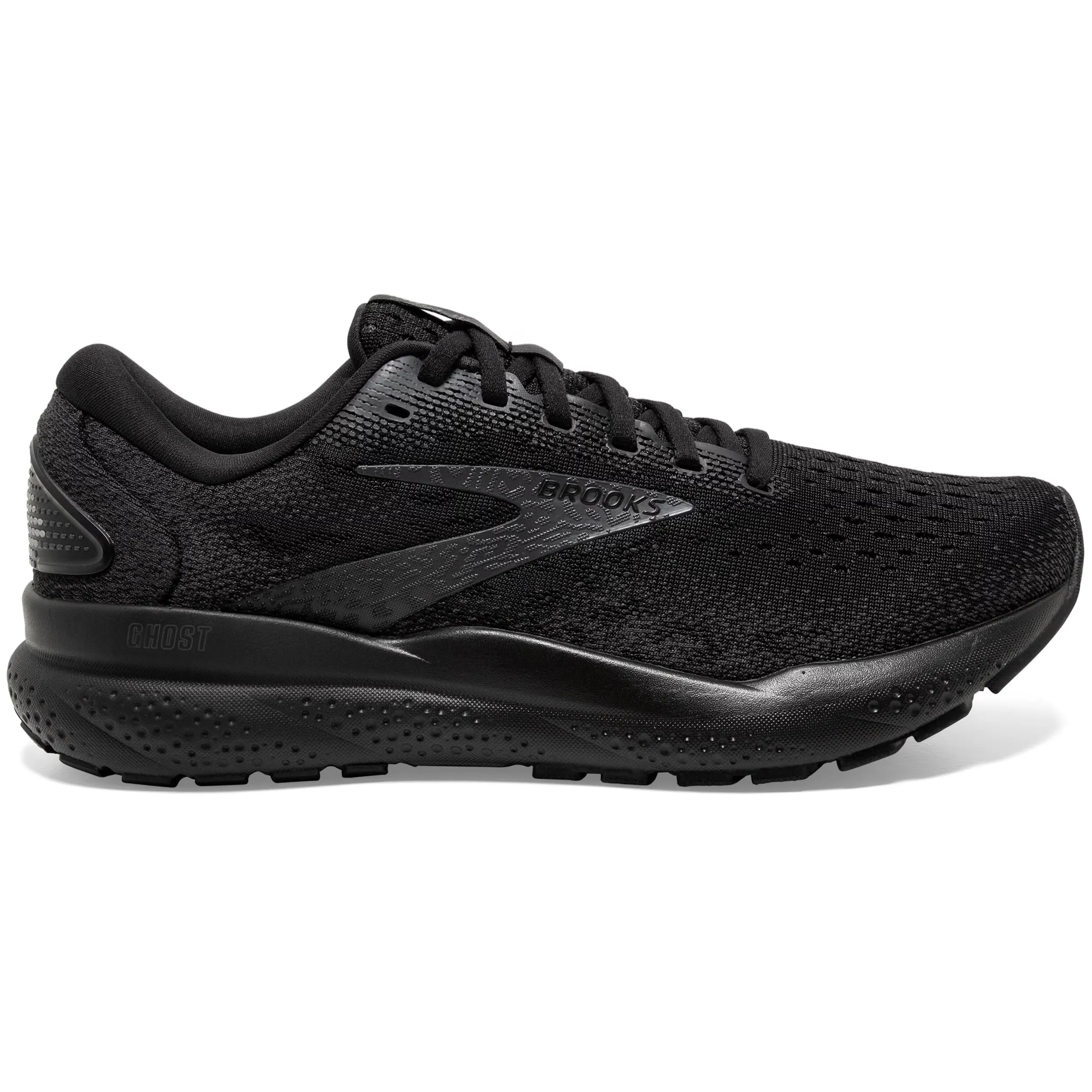 Brooks Women's Ghost 16 Wide Fit Running Shoes Black / Black / Ebony ArchSupport