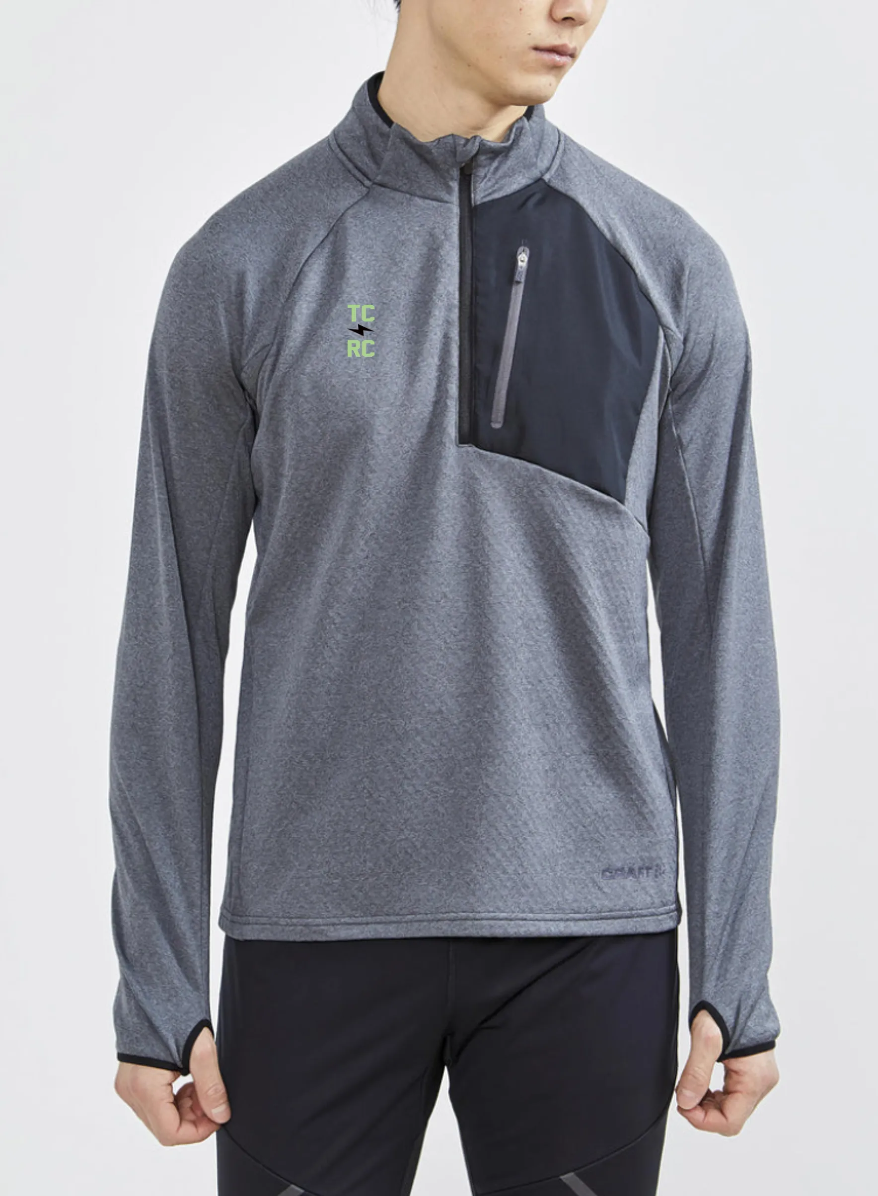 Men??s TCRC Core Trim Thermal Midlayer (975000 - Dark Grey Melange) Casual Sweatshirt WaterResistant Coating