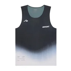 Thermoregulating Material Men's Vento Performance Singlet Black / Chalk Gradient