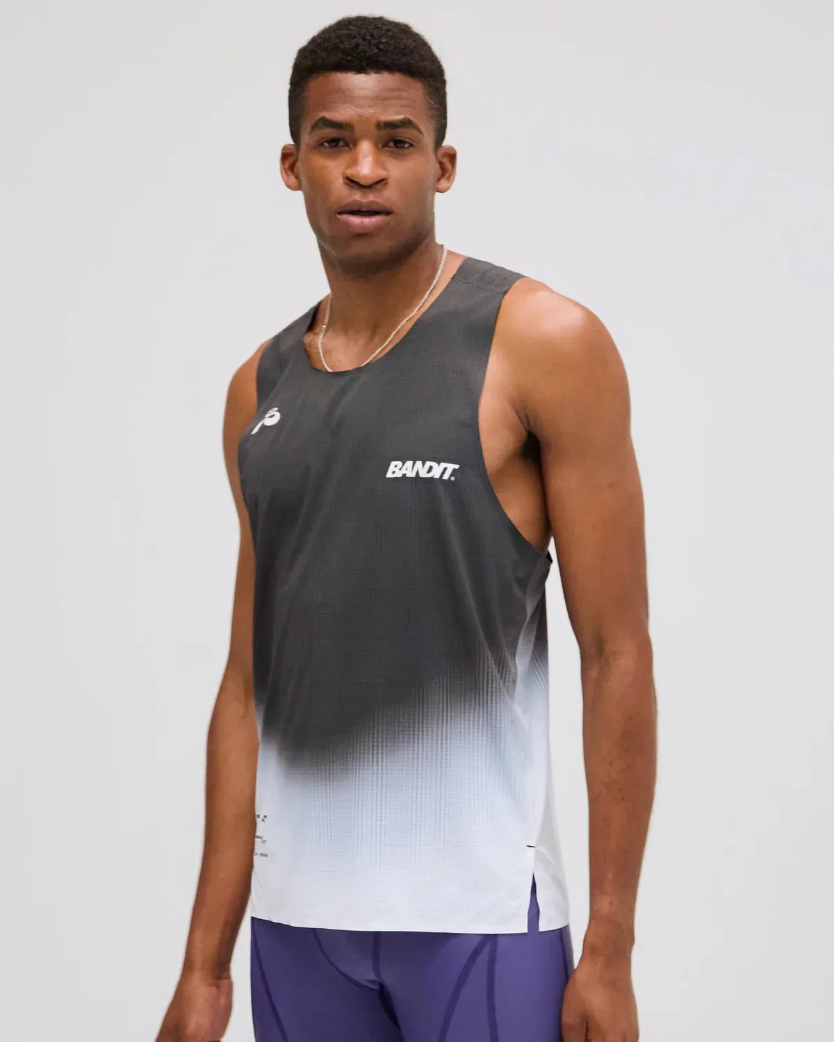 Men's Vento Performance Singlet Black / Chalk Gradient Indoor Use