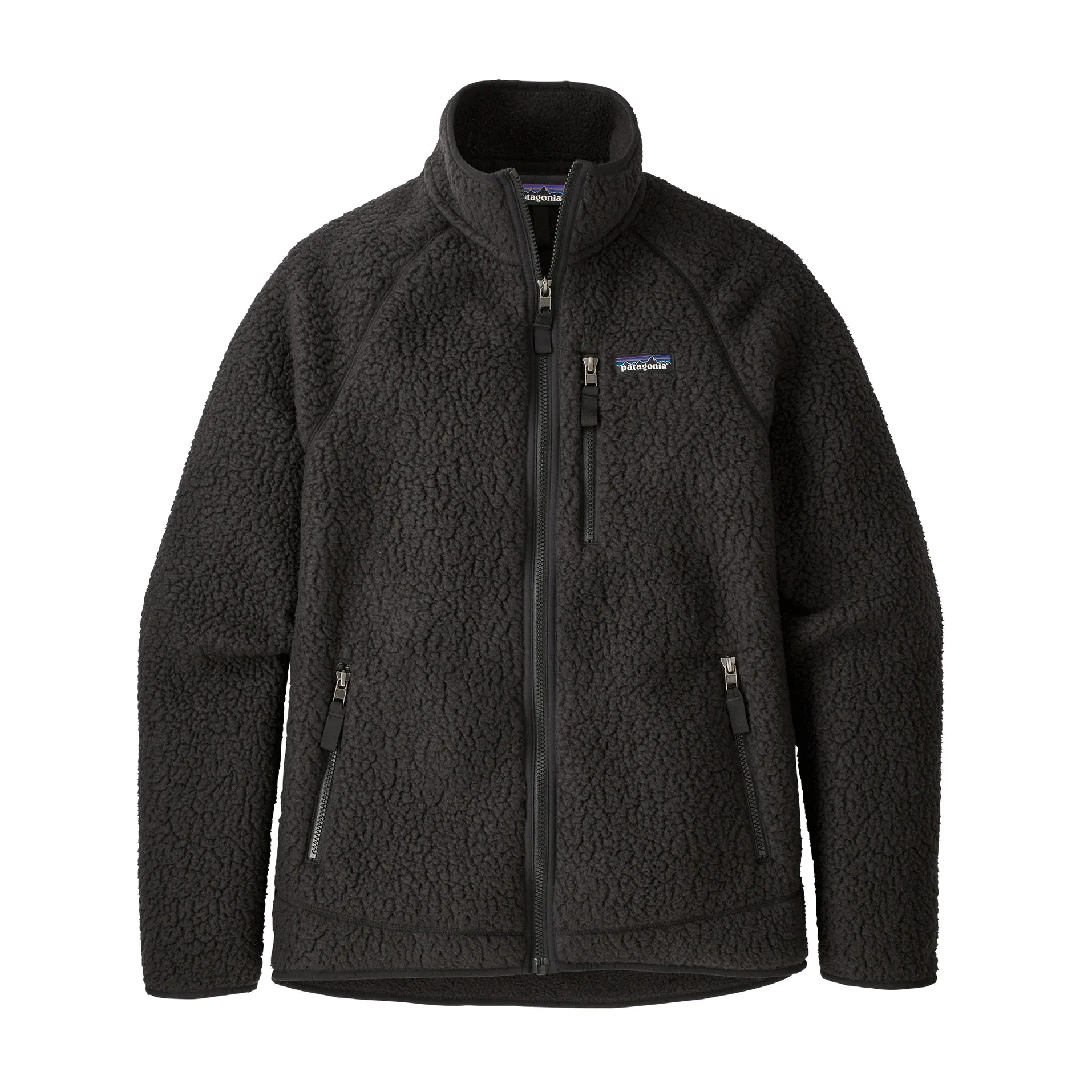 Patagonia Men's Retro Pile Fleece Jacket Black Ventilated Back Panel