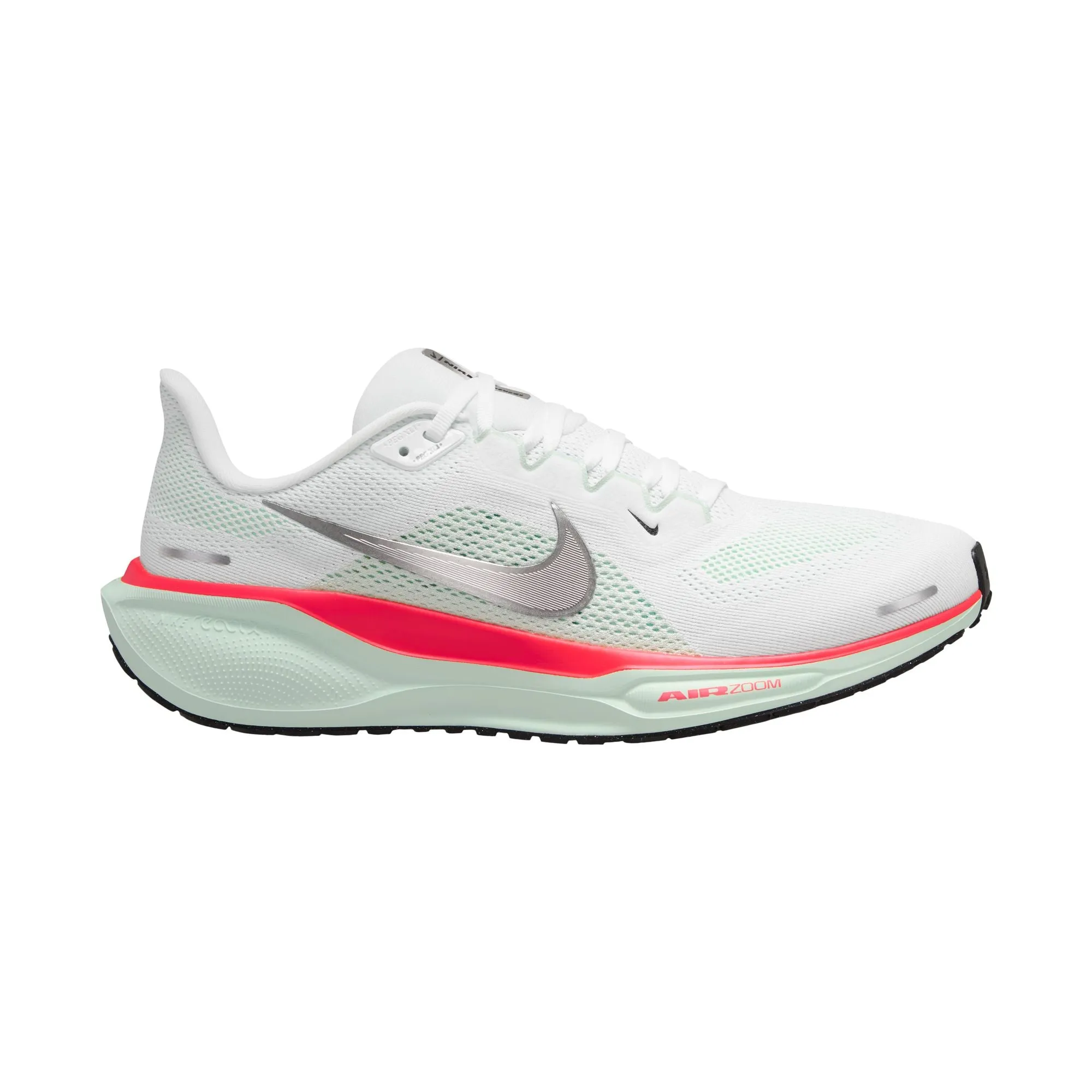 half - marathon - specific shoes Men's Pegasus 41 (115 - White/Metallic Silver-Barely Green)
