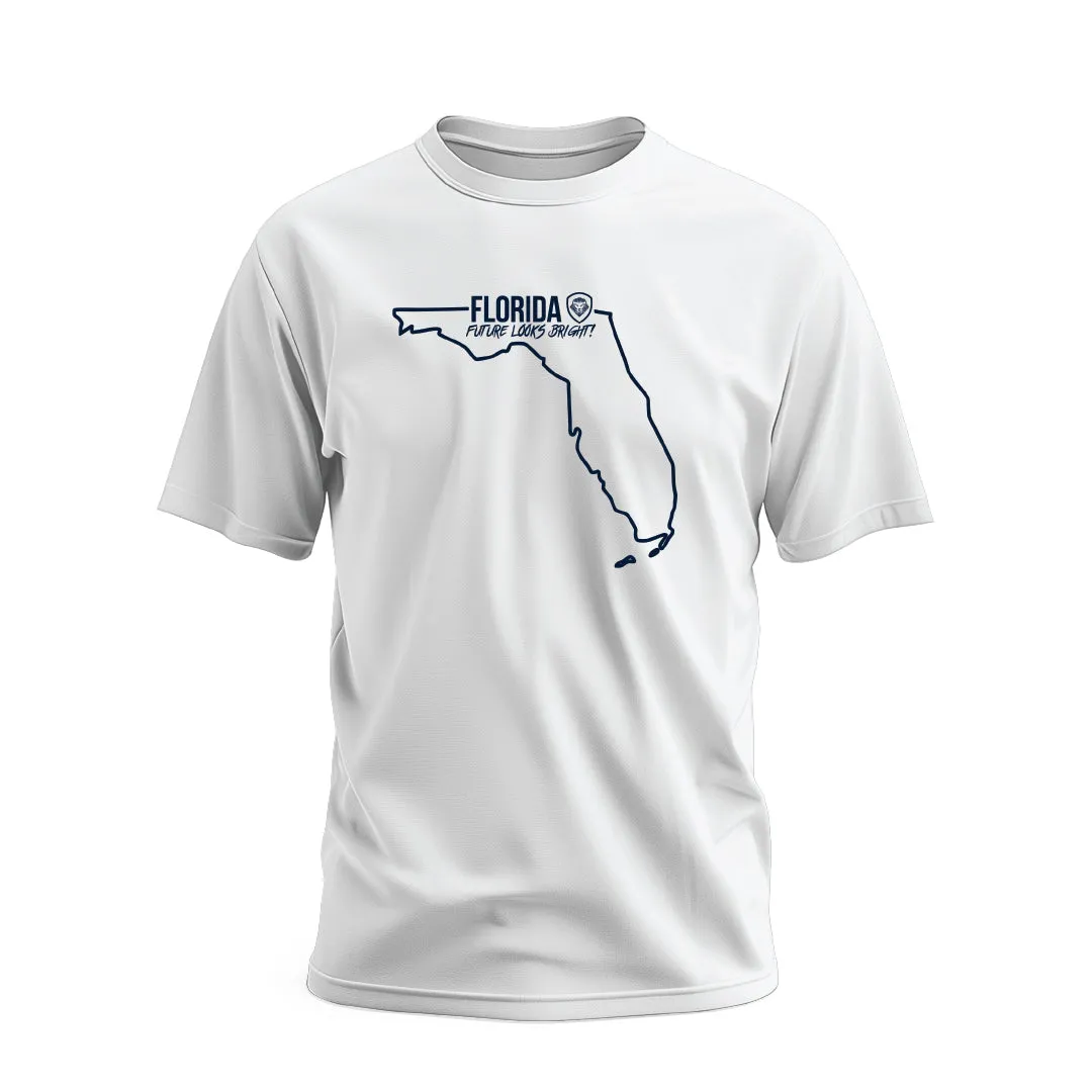 Denim combination Essential Top Future Looks Bright Florida State Short Sleeve T-Shirt
