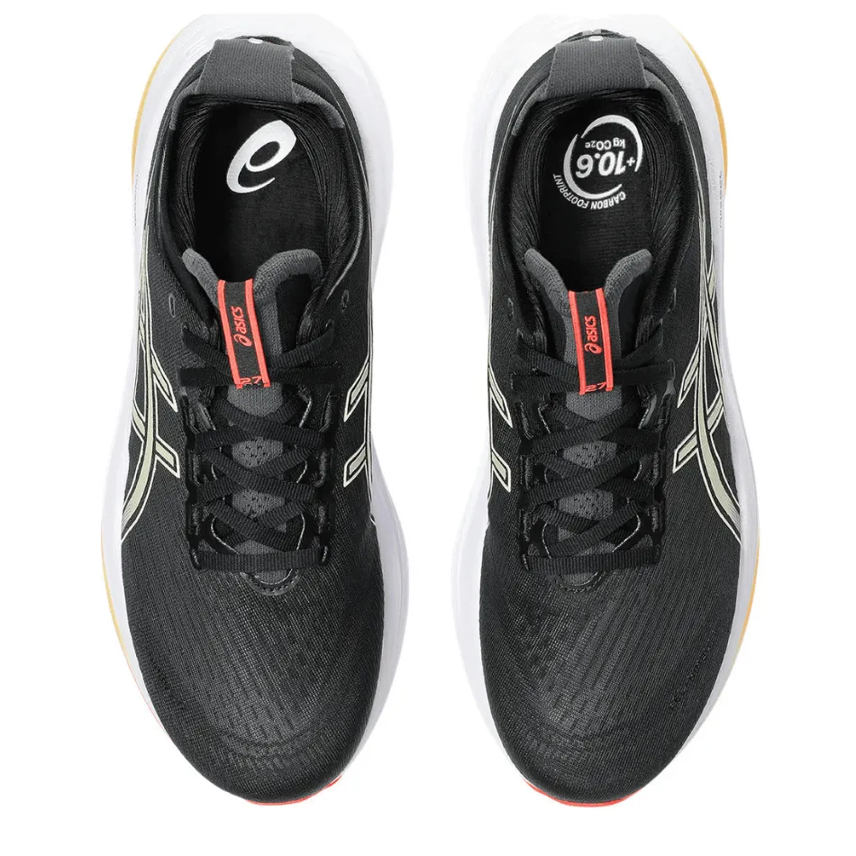 ASICS Men's GEL-NIMBUS 27 Running Shoes in Black/Kahki AW25 Foam Collar for training