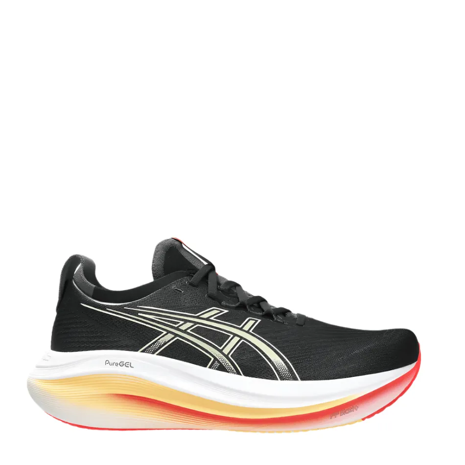 ASICS Men's GEL-NIMBUS 27 Running Shoes in Black/Kahki AW25 cross - country running footwear Energy Capture Pads