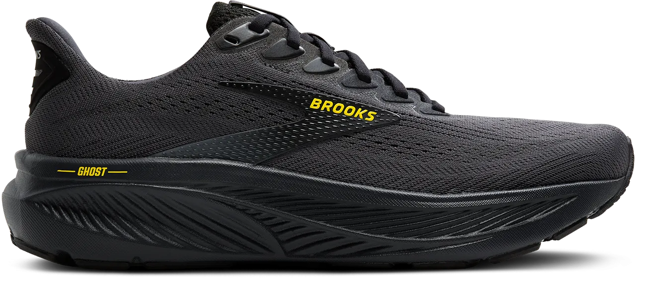 MidTop supportive foam sole shoes Men's Ghost 17 (059 - Ebony/Black/Yellow)