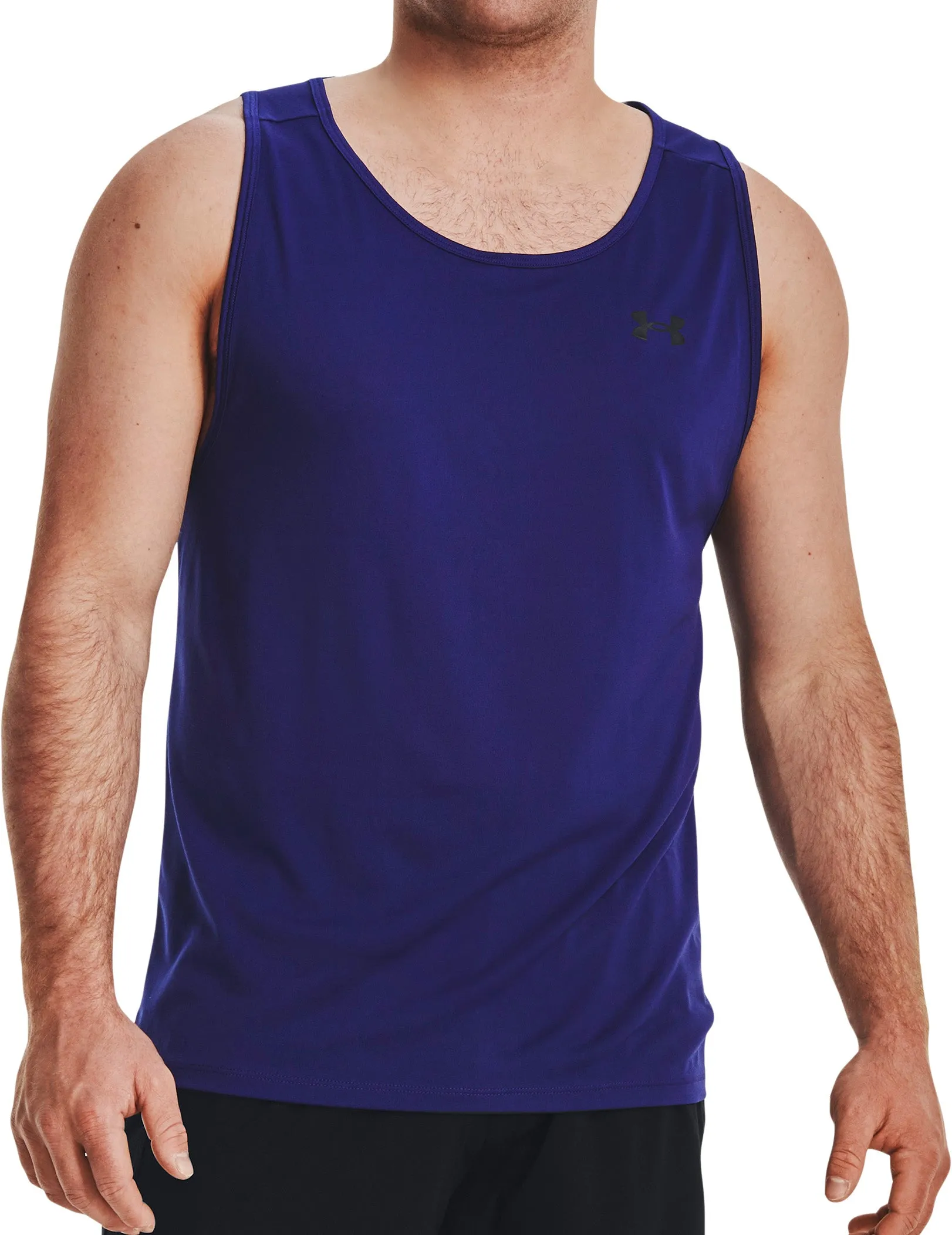 Under Armour Tech 2.0 Mens Training Vest - Blue Silicone Grip Hem Flatlock Seams