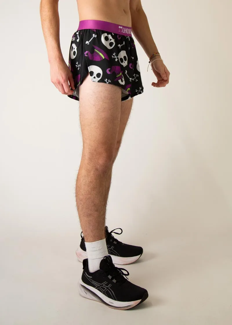 Men's Skulls 2" Split Shorts Seamless Design