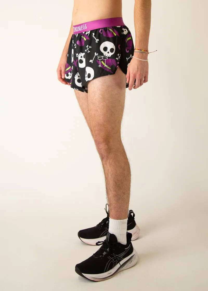 Stretch Comfort Active Lifestyle Men's Skulls 2" Split Shorts