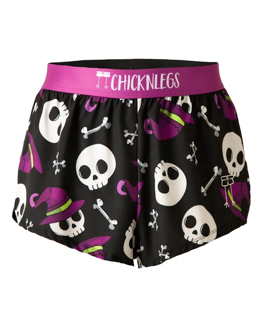 Men's Skulls 2" Split Shorts Soft Texture