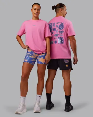 Layer-Friendly CFT BNE 25 FLXCotton Oversized Tee - Candy Pink-Purple Opulence