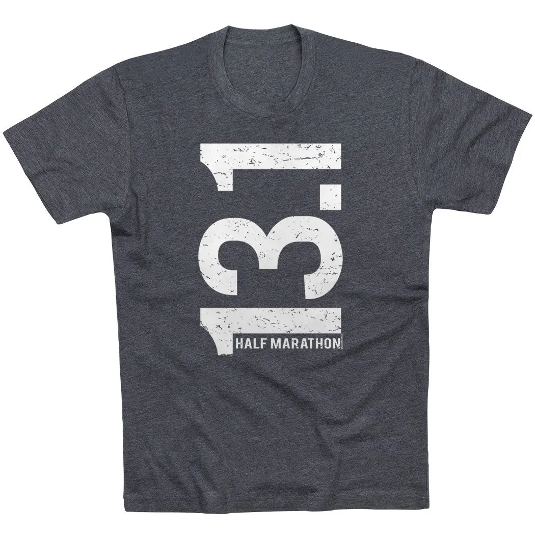 Running Short Sleeve T-Shirt - 13.1 Half Marathon Vertical Adult Wear Travel Comfort Style