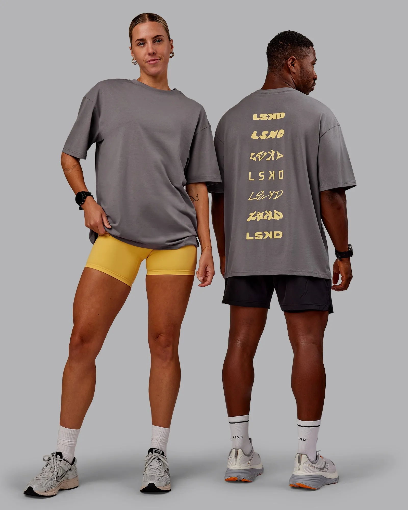 Heat Transfer Printing Variation FLXCotton Oversized Tee - Storm Front-Pale Banana