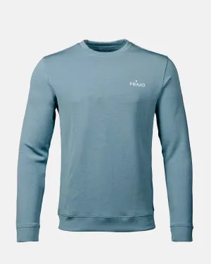 Men's Stone Blue Golf Crew Neck Odor Resistant