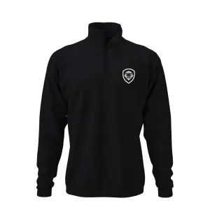 Laser Cut Edges Versatile Style Trend Lion Shield Future Looks Bright Black Performance 1/4 Zip