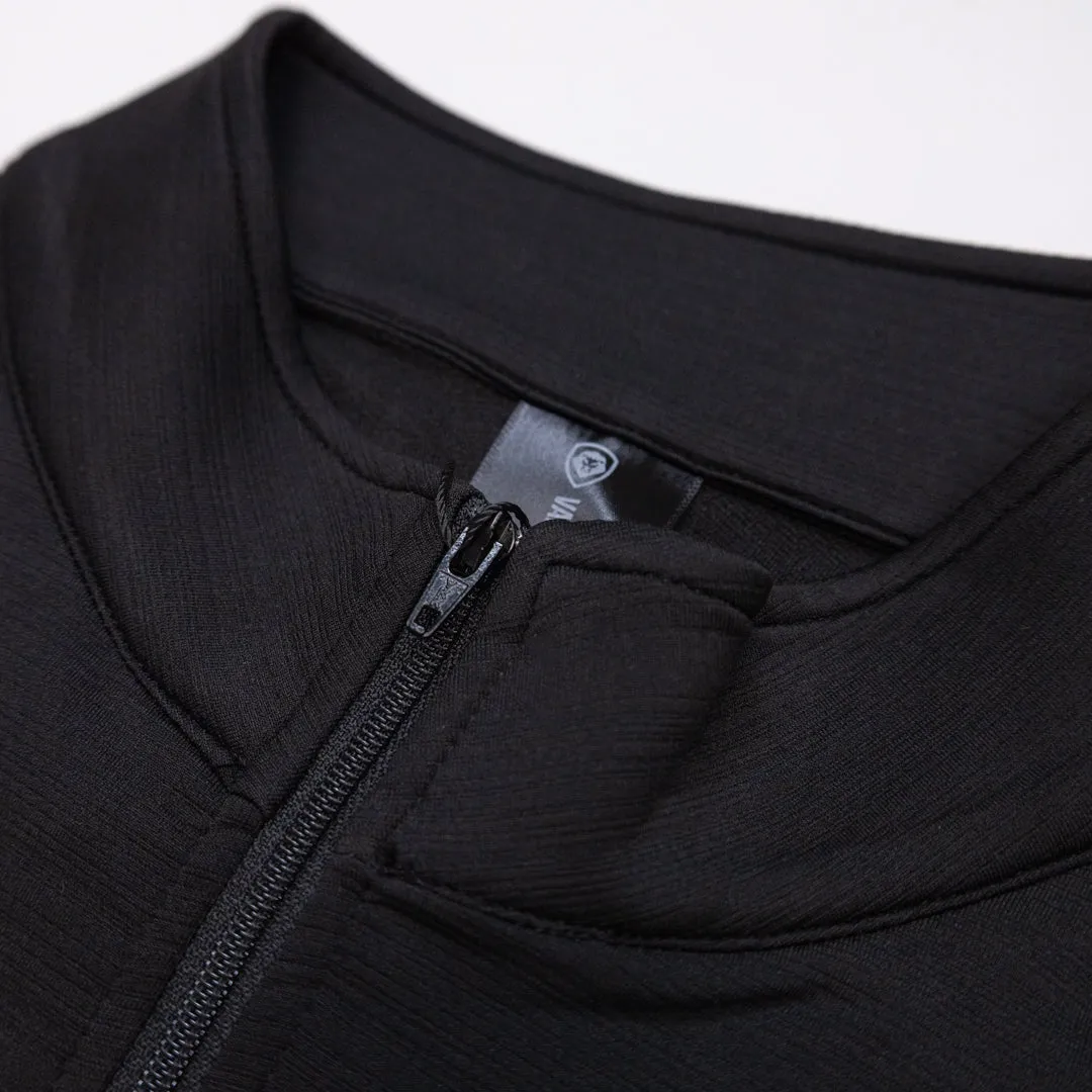Lion Shield Future Looks Bright Black Performance 1/4 Zip Weekend Essential