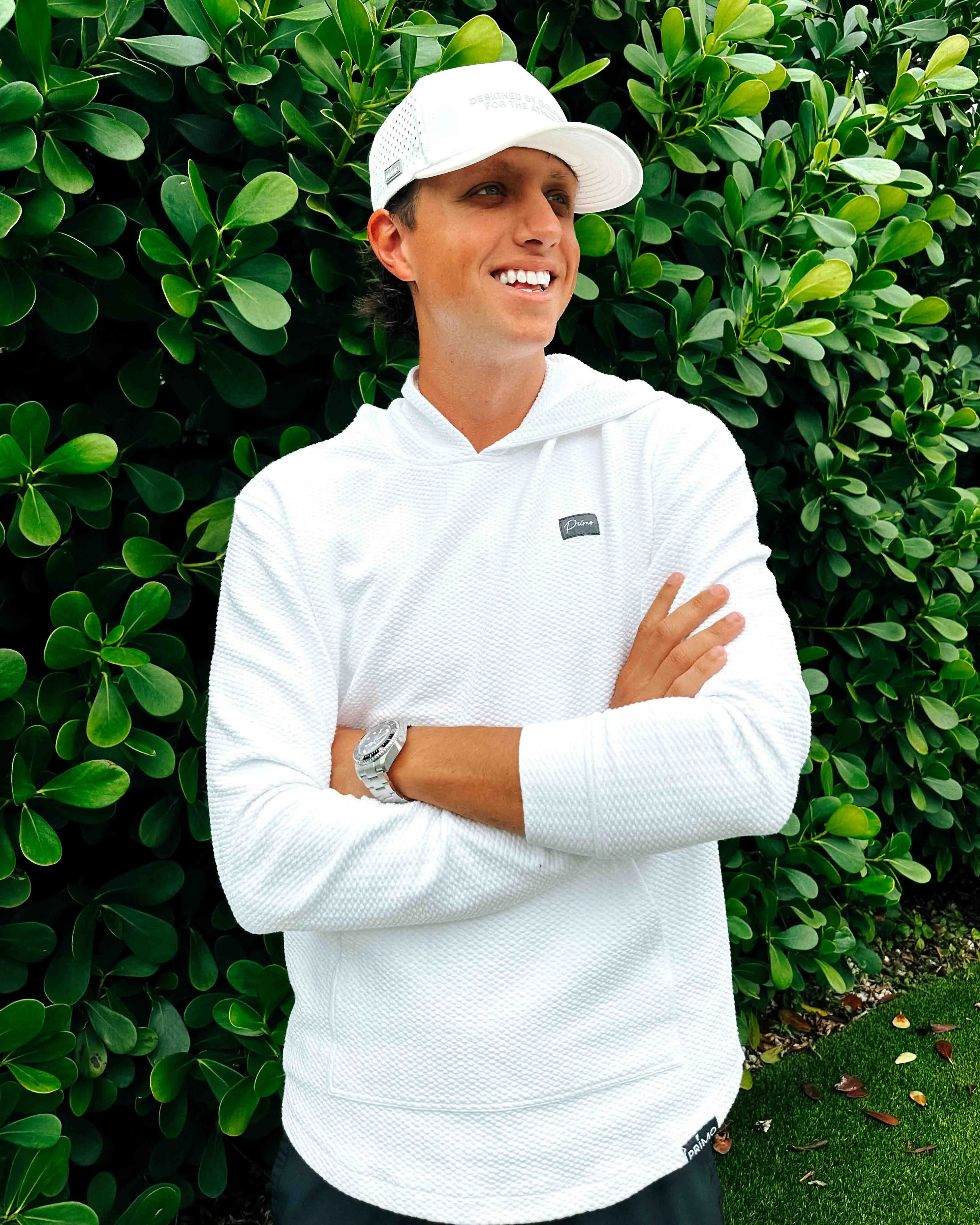 Plus Size Cozy Comfort White GH Waffle Hoodie