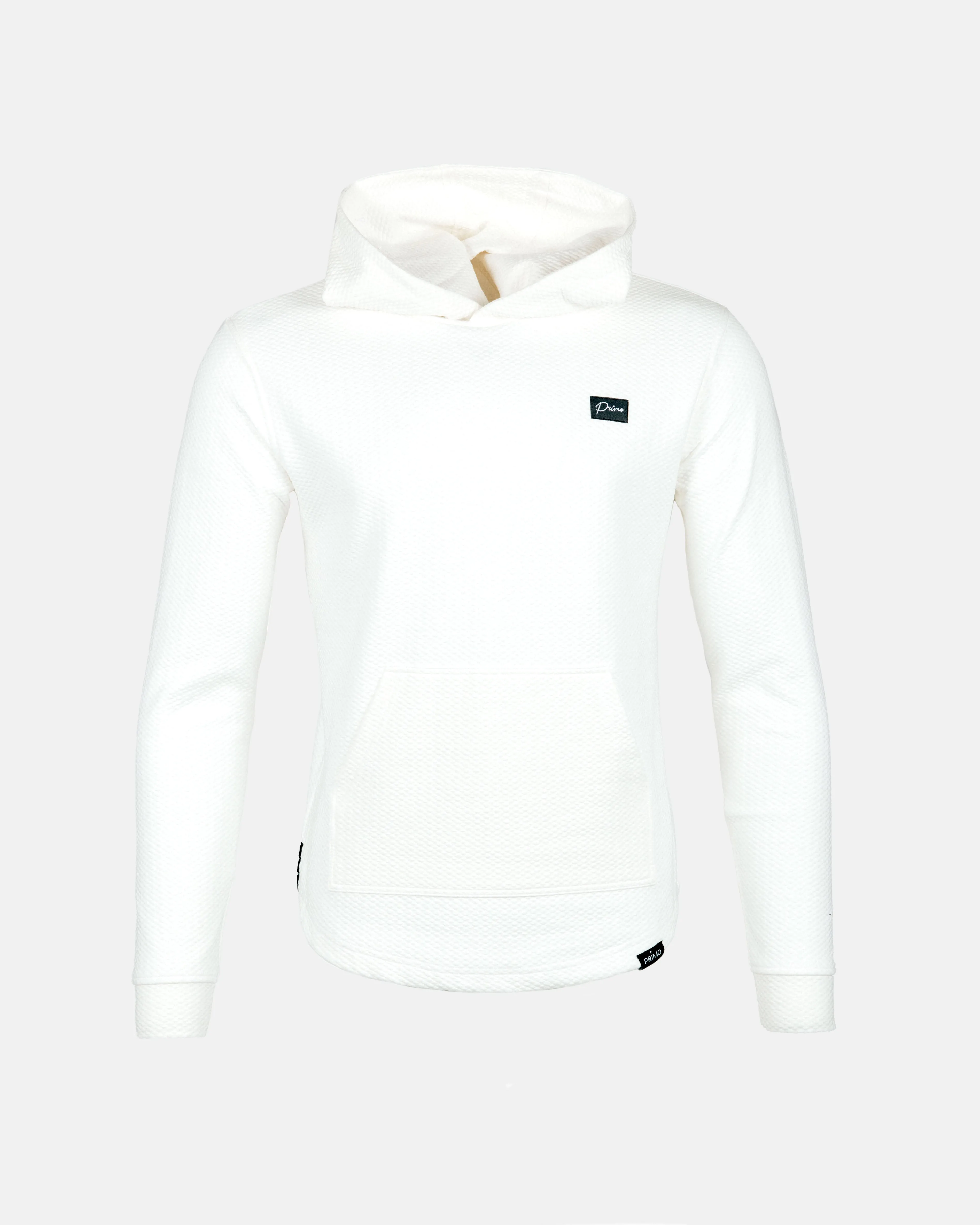 White GH Waffle Hoodie Cozy And Warm Street Sporty