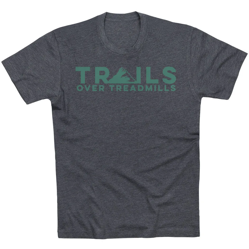 Weekend Comfort Style Elderly clothing Running Short Sleeve T-Shirt - Trails Over Treadmills