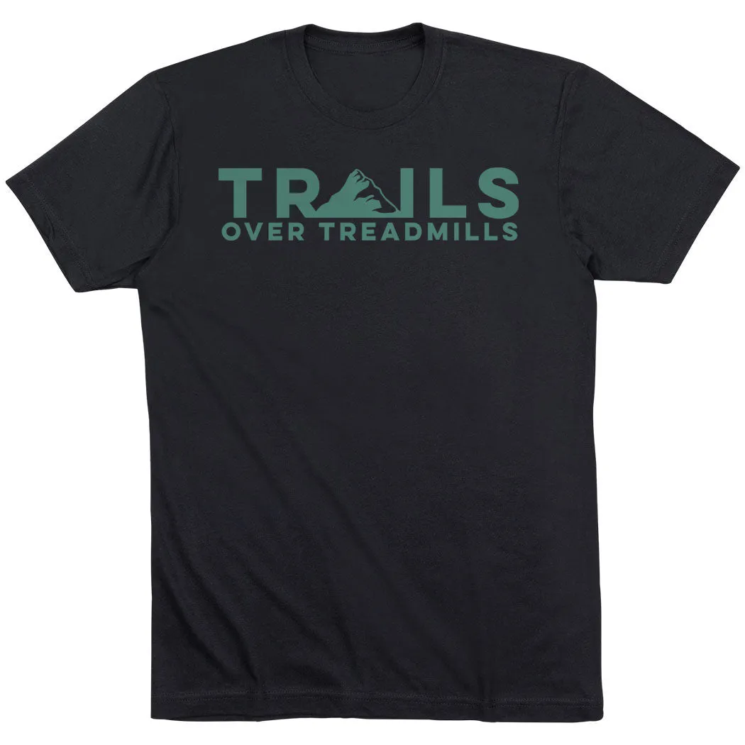 Unisex versatility Running Short Sleeve T-Shirt - Trails Over Treadmills
