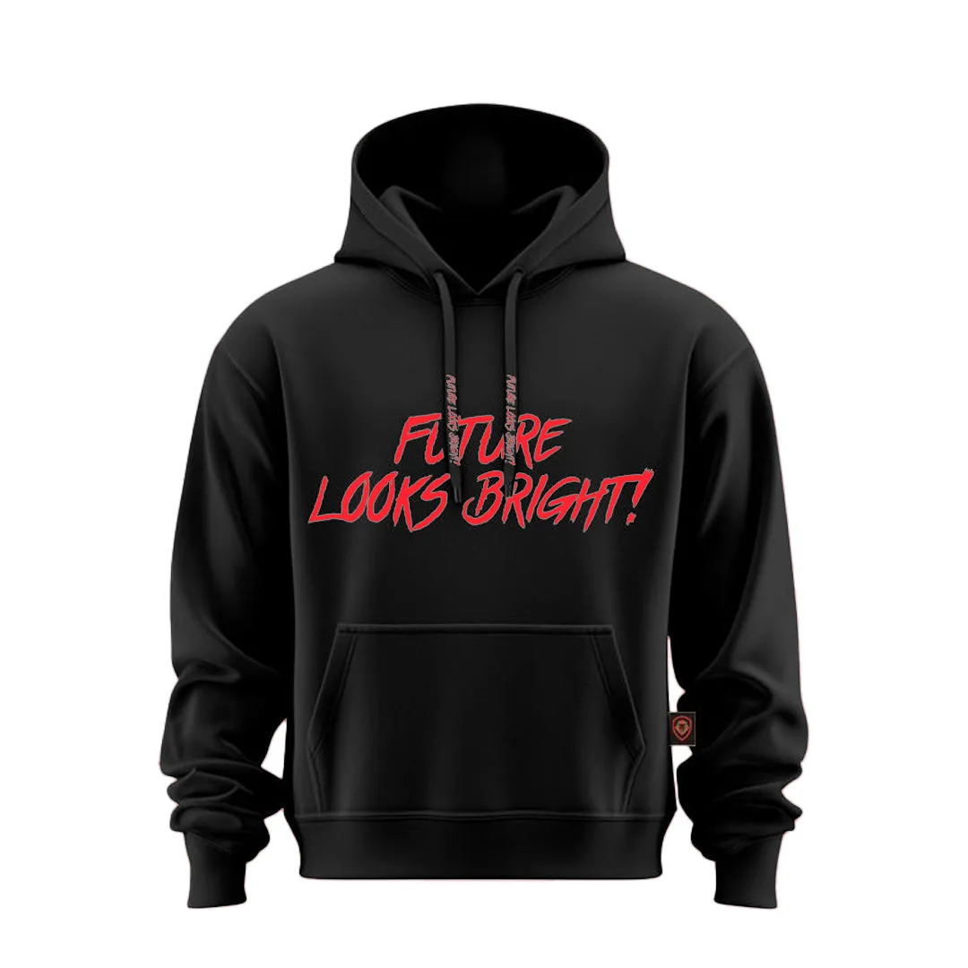 Comfort Wear Fit Men's Future Looks Bright Red Lion Shield Premium Pullover Hoodie