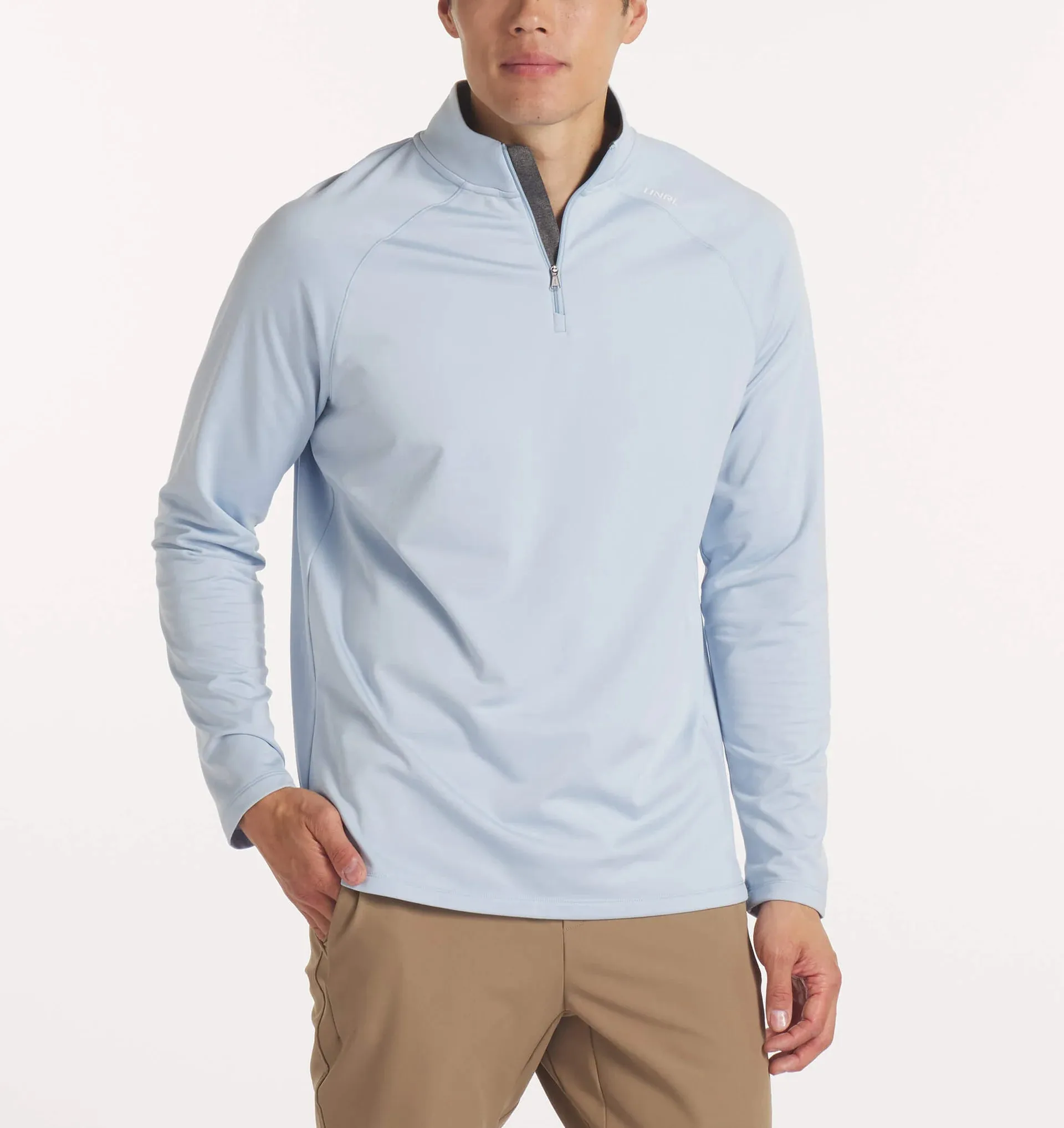 Men's Interlock Quarter Zip (Sky Blue) Casual dress