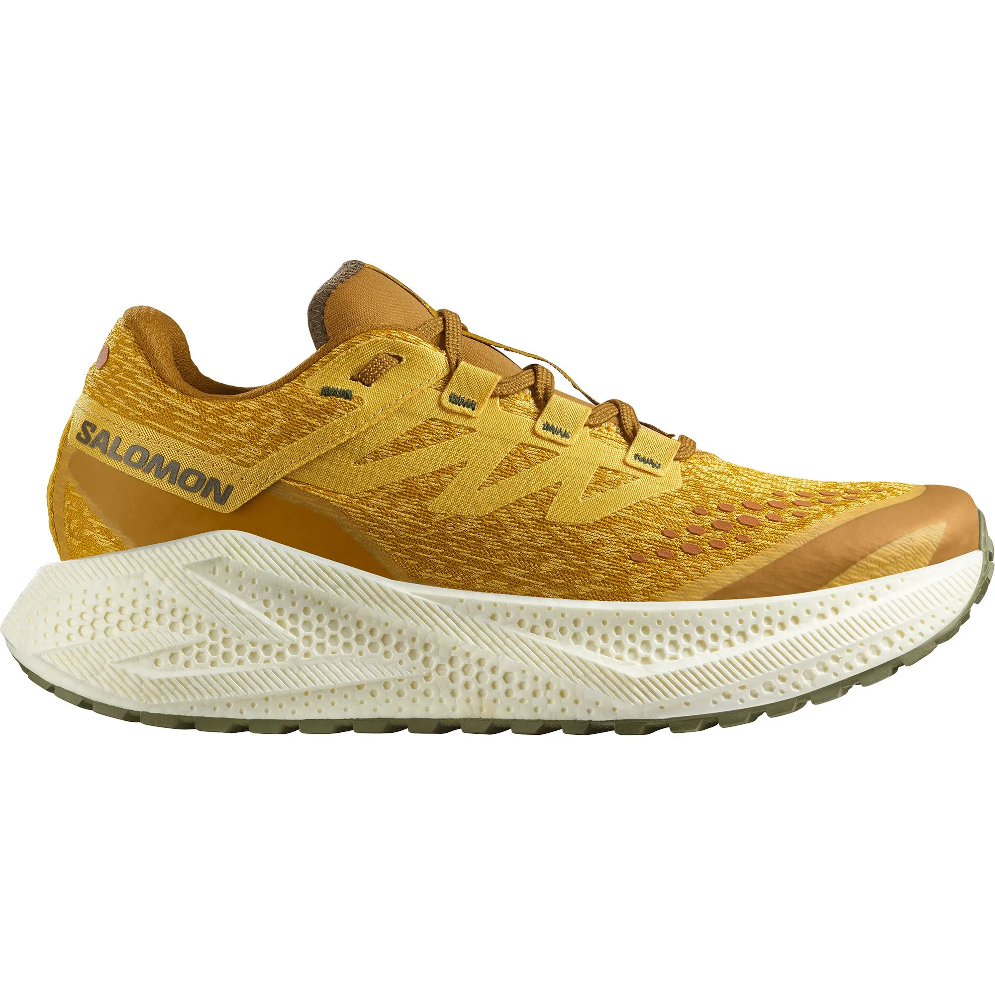 Men's Aero Glide 3 GRVL (Spicy Mustard/Vanilla Ice/Deep Lichen Green) heavy duty trail shoes Zero Drop Design