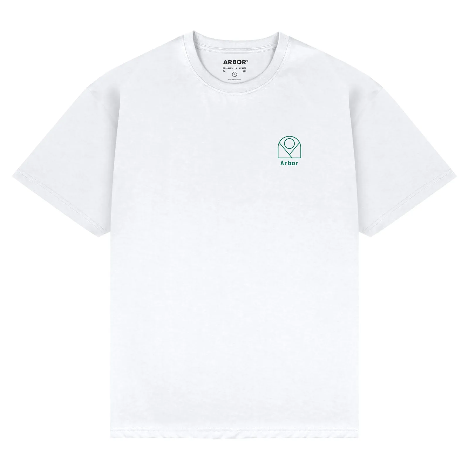 Breaker T-Shirt - White Drop Shoulder Cut Sporty Layer