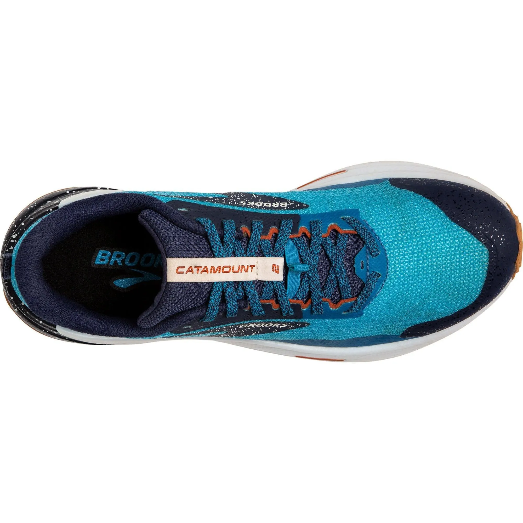 Brooks Catamount 2 Mens Trail Running Shoes - Blue rugged trail running shoes multipurpose running shoes
