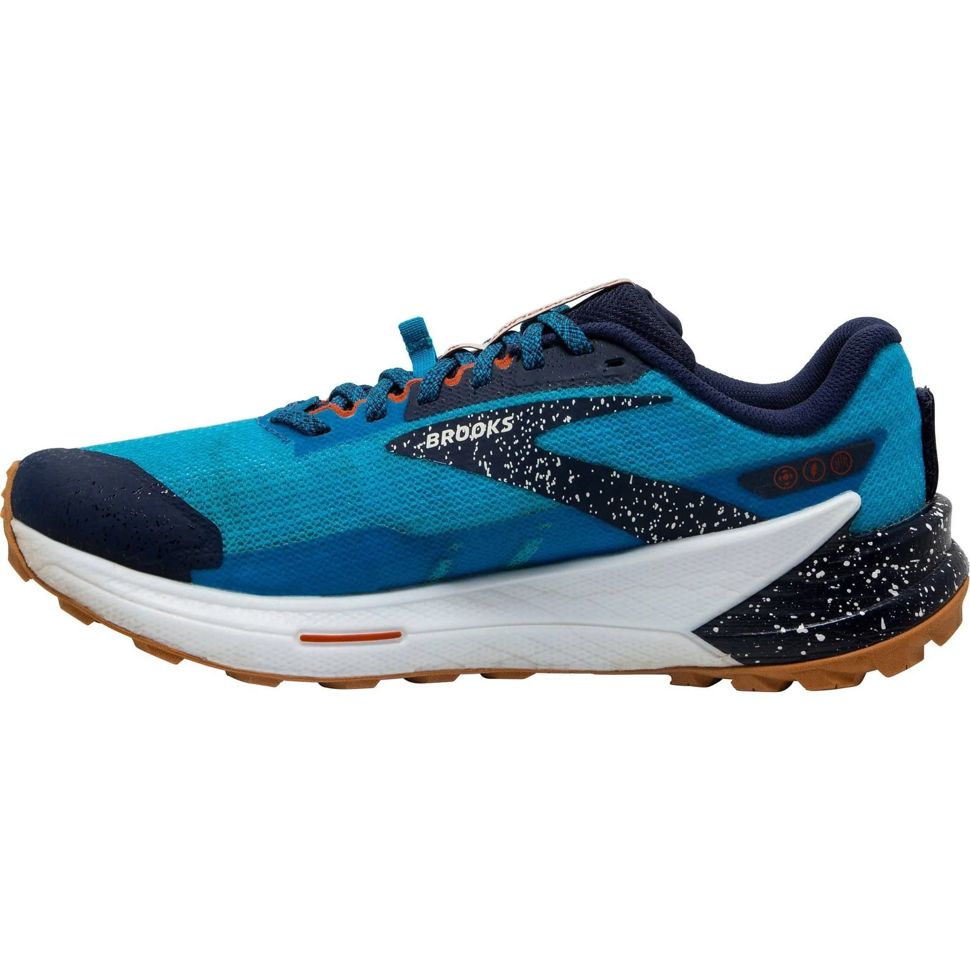 ventilated trail shoes Brooks Catamount 2 Mens Trail Running Shoes - Blue