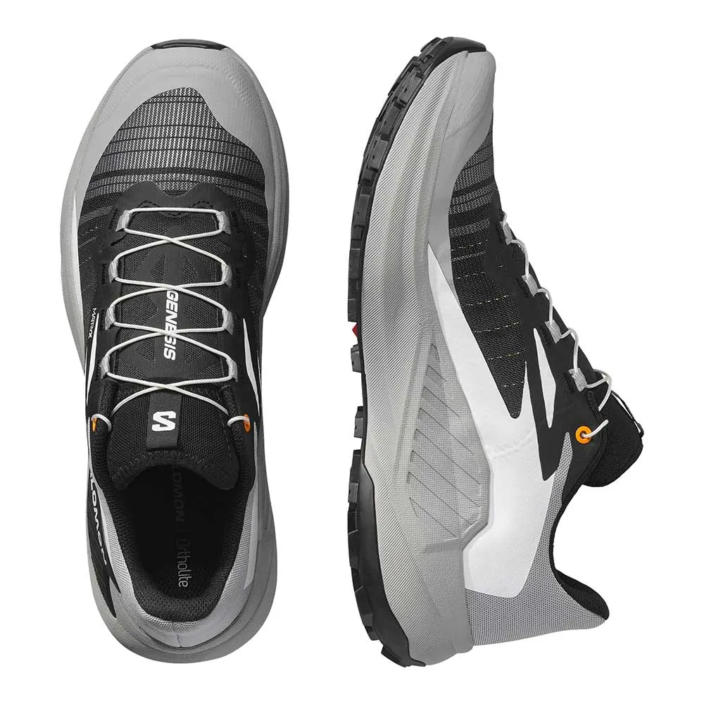 Ankle Support Collar trekking trail shoes Men's Genesis Trail Running Shoe - Alloy/Black/Turmeric - Regular (D)