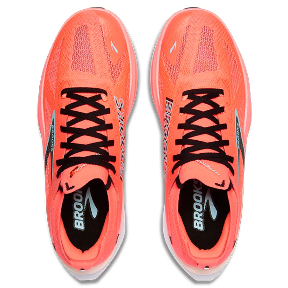 Brooks Men's Hyperion Max 3 Running Shoes in Fiery Coral/Black/Atomizer AW25 Urban Adaptive Lacing System