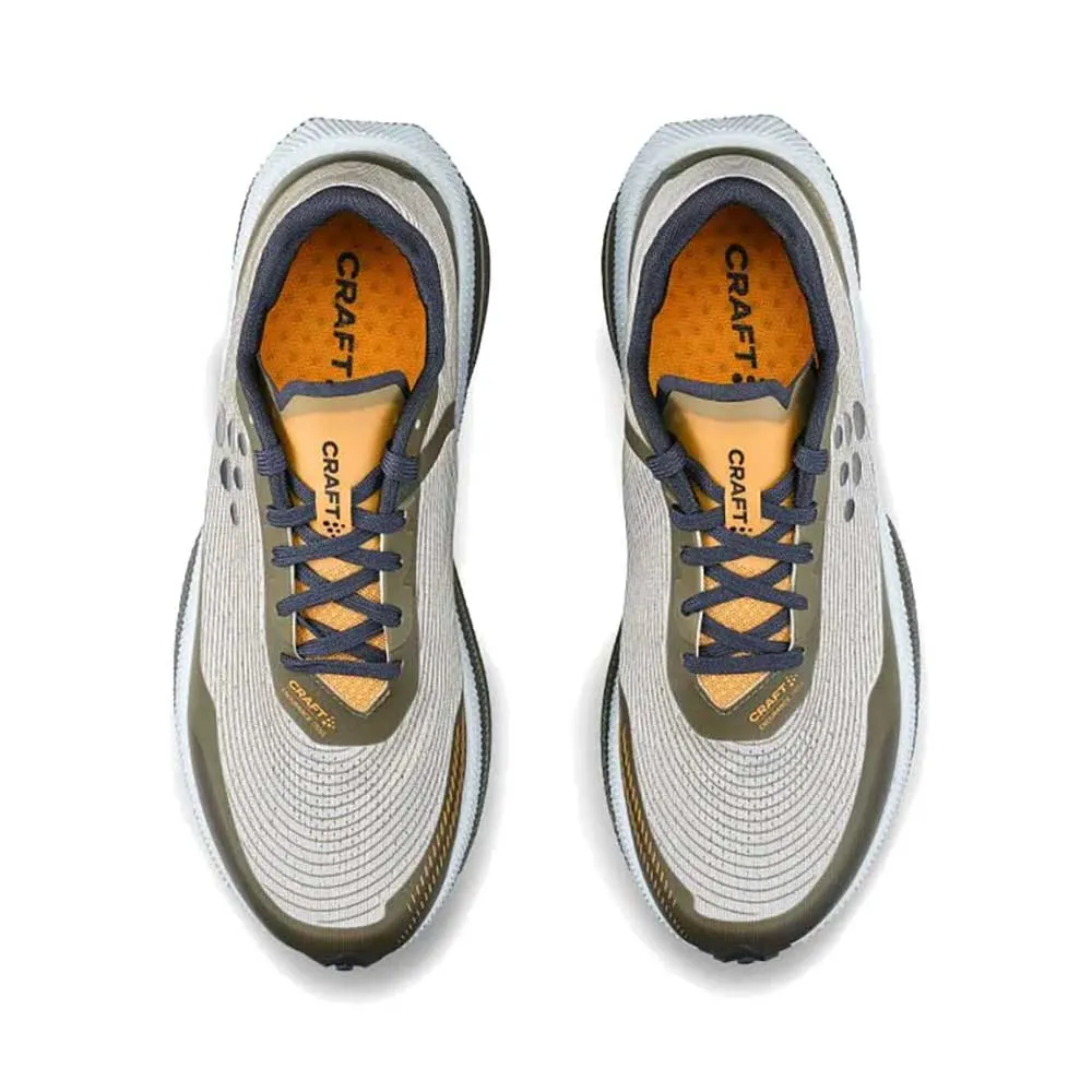 Men's Endurance Trail Running Shoe - Platinum/Rift - Regular (D) Puncture Resistant Shank Bacteria Inhibiting Insole