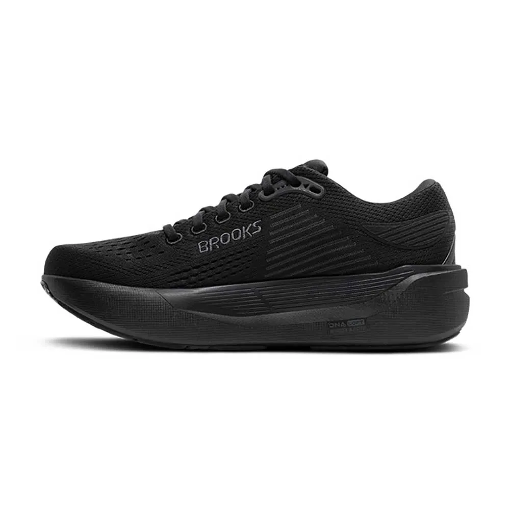 amateur running footwear Anatomical Shape Design Men's Ghost Max 3 Running Shoe - Black/Black/Ebony - Regular (D)