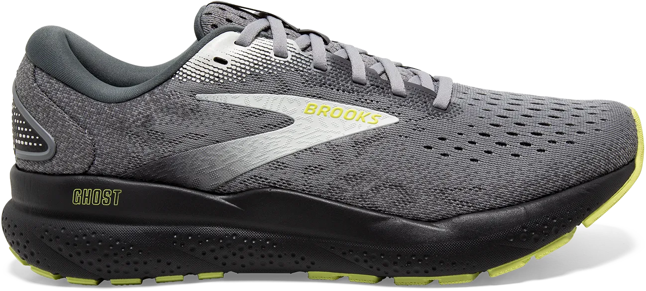 full - length midsole running shoes Men's Ghost 16 EXTRA WIDE (040 - Primer/Grey/Lime)