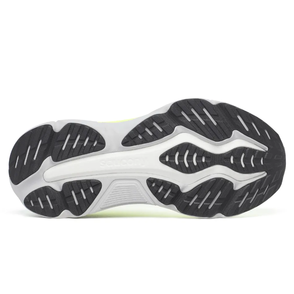 Bonded Overlays Saucony Men's Hurricane 25 Running Shoes in Citron/Black - Online Exclusive