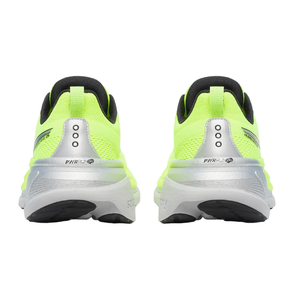 Saucony Men's Hurricane 25 Running Shoes in Citron/Black - Online Exclusive gradient Sunny day run