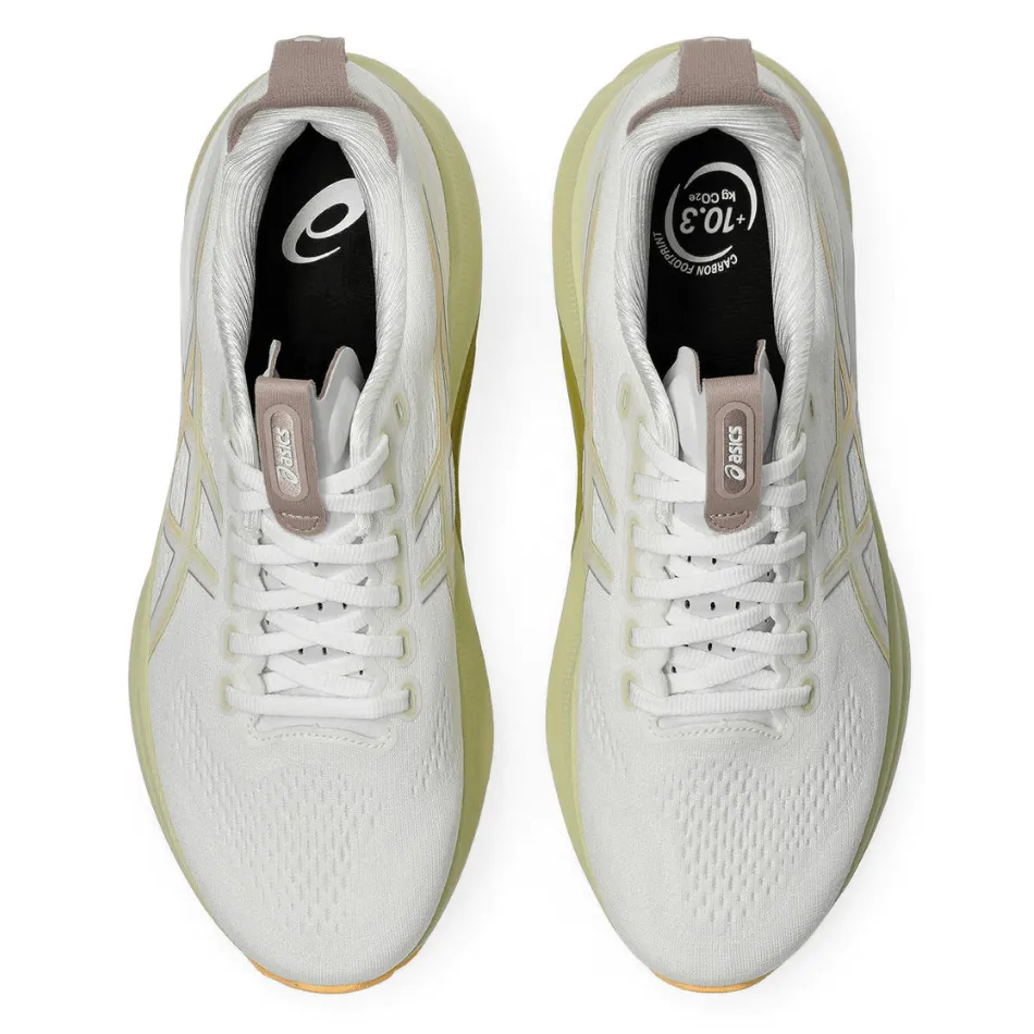 Light - weight sole ASICS Men's GEL-KAYANO 32 Running Shoes in White/Orange Glow AW25